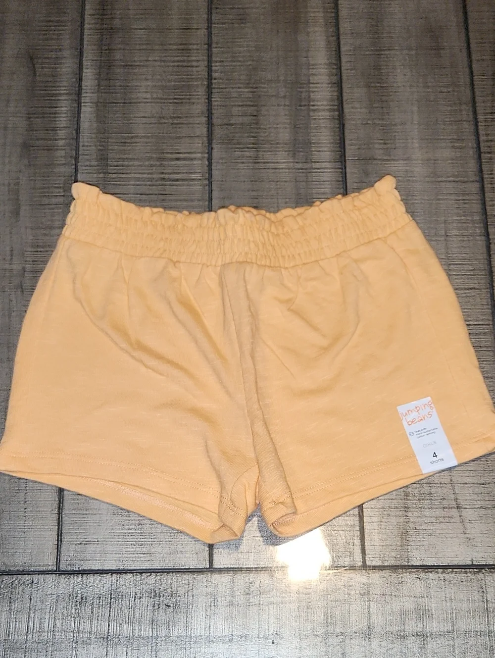 NWT jumping beans Peach-Orange Girls' Elastic-Waist Athletic Shorts